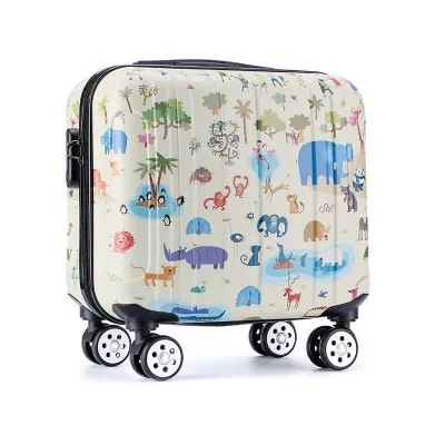 16 Inches Girl Cartoon Students Universal Wheel Trolley Case Child Travel Luggage Rolling