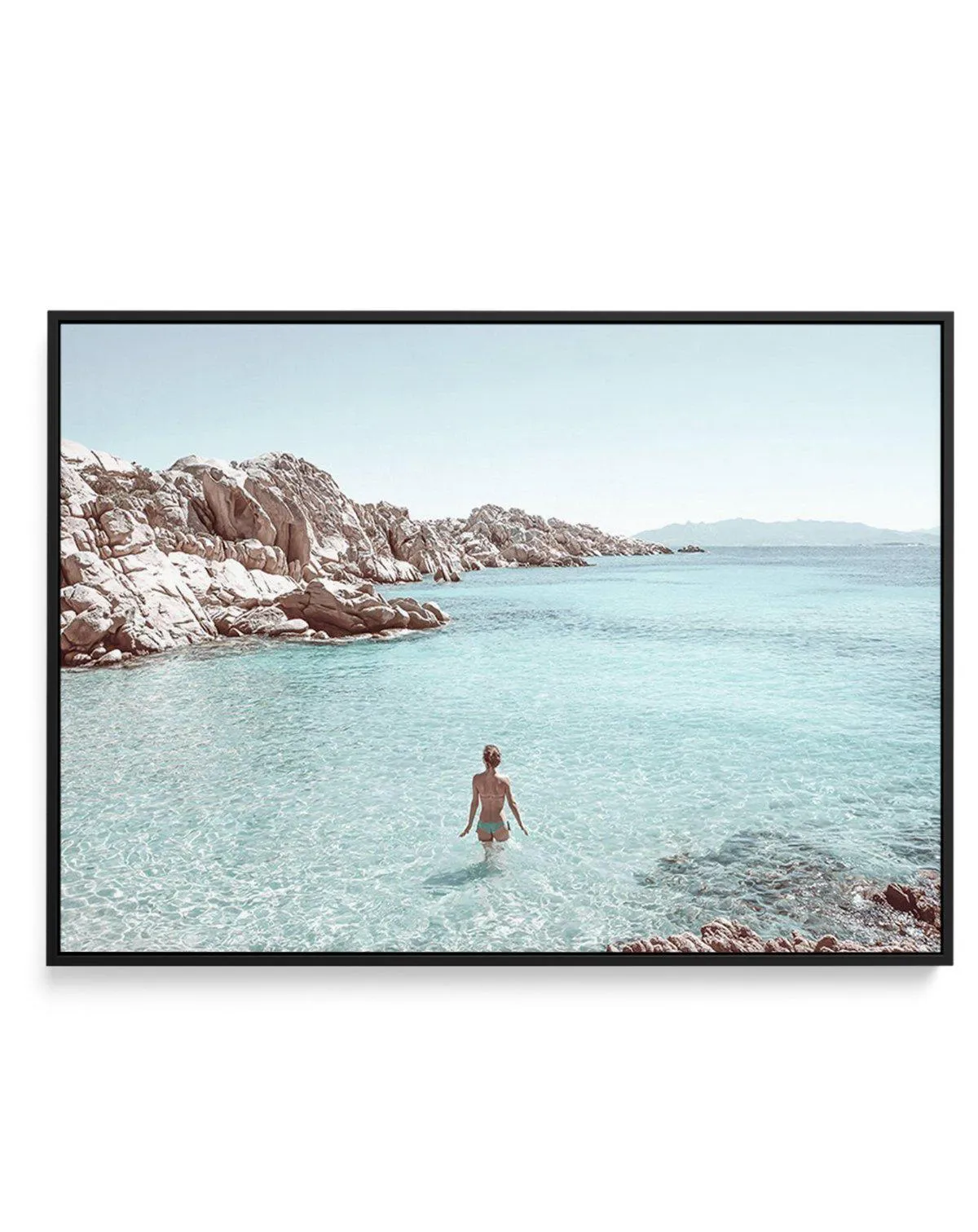 1960s Paradise | Framed Canvas Art Print