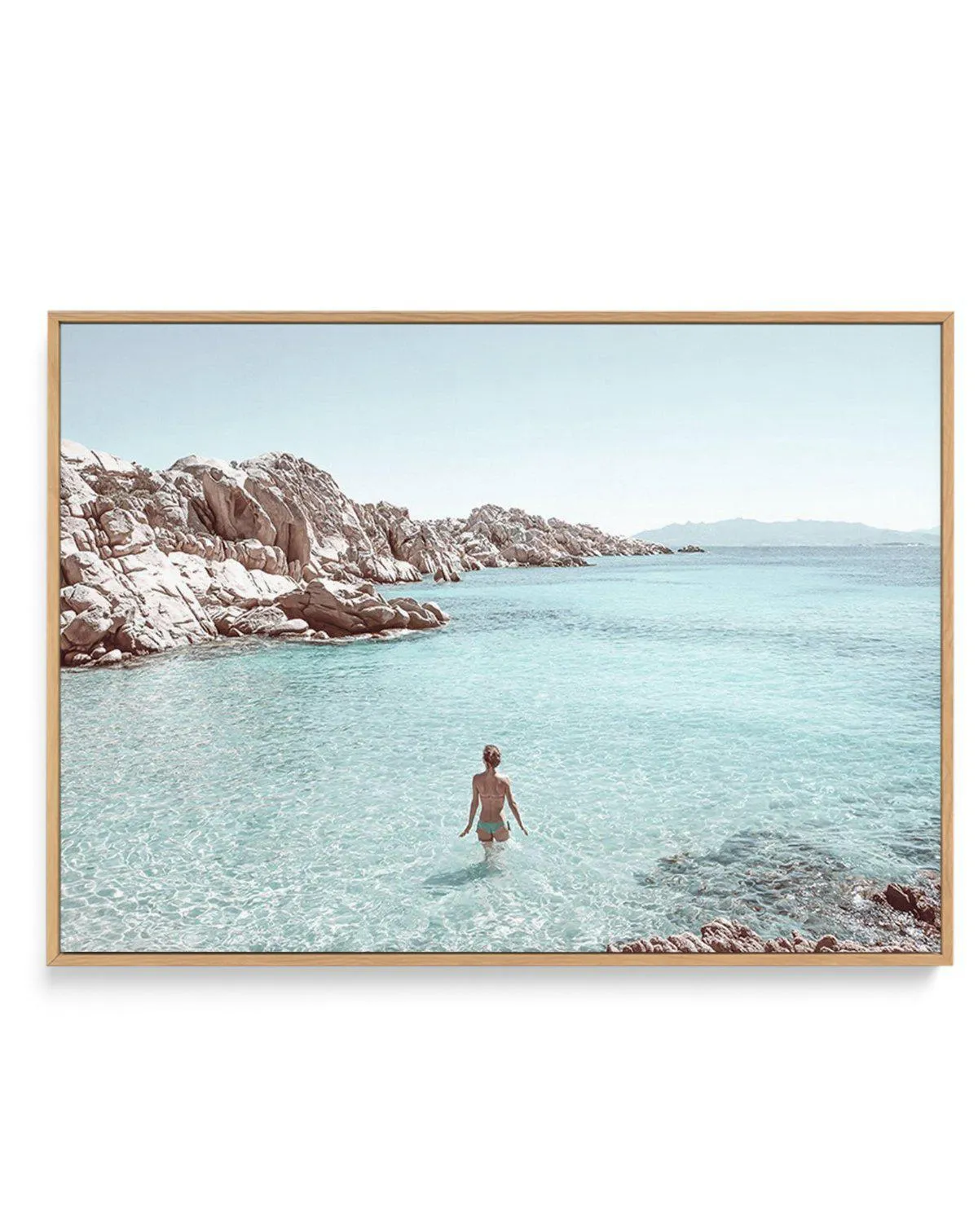 1960s Paradise | Framed Canvas Art Print