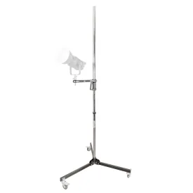 225cm Wheeled Column Light Stand with Adjustable Grip Handle Support (Including 1 handle)