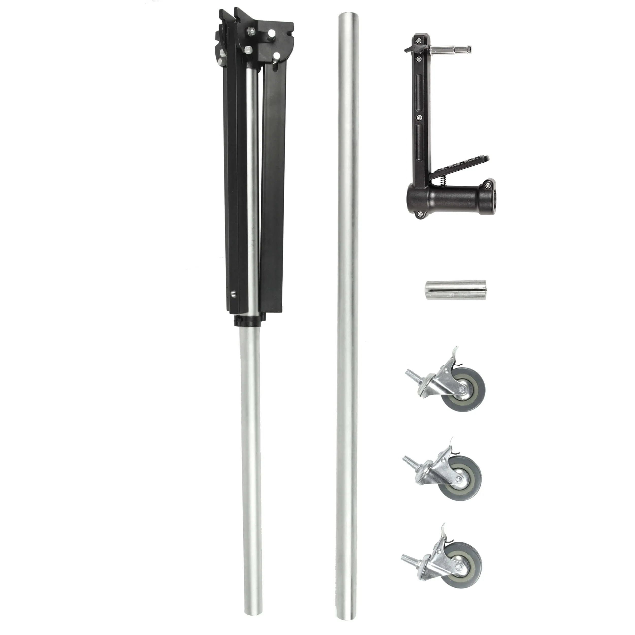 225cm Wheeled Column Light Stand with Adjustable Grip Handle Support (Including 1 handle)