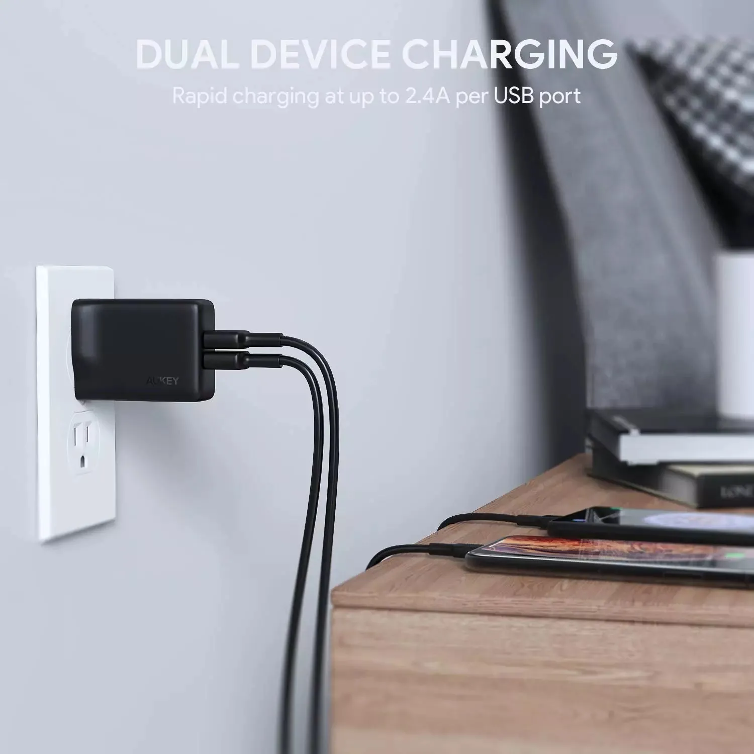 24W Dual Port USB Wall Charger PA-U50