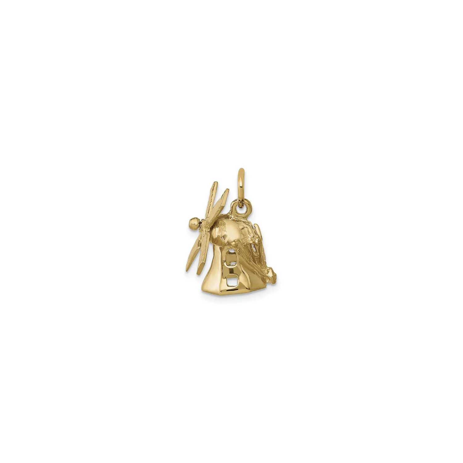 3D Windmill Pendant (14K)