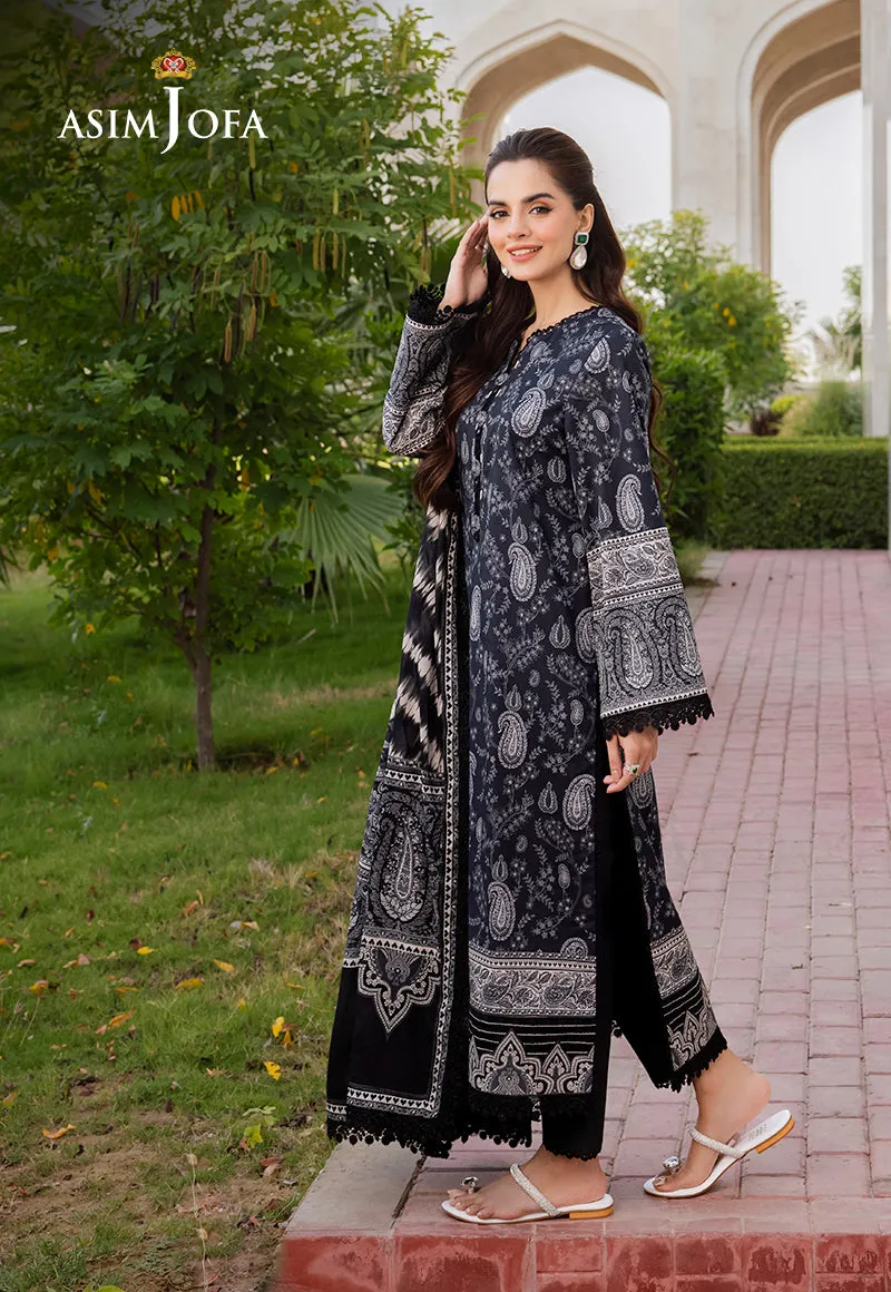 Floral-Printed Lawn 3-Piece Suit - AJCM-09