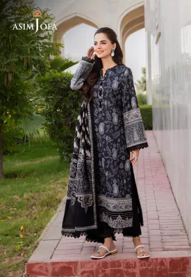 Floral-Printed Lawn 3-Piece Suit - AJCM-09