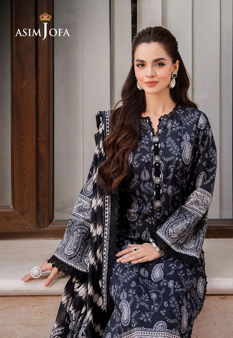 Floral-Printed Lawn 3-Piece Suit - AJCM-09