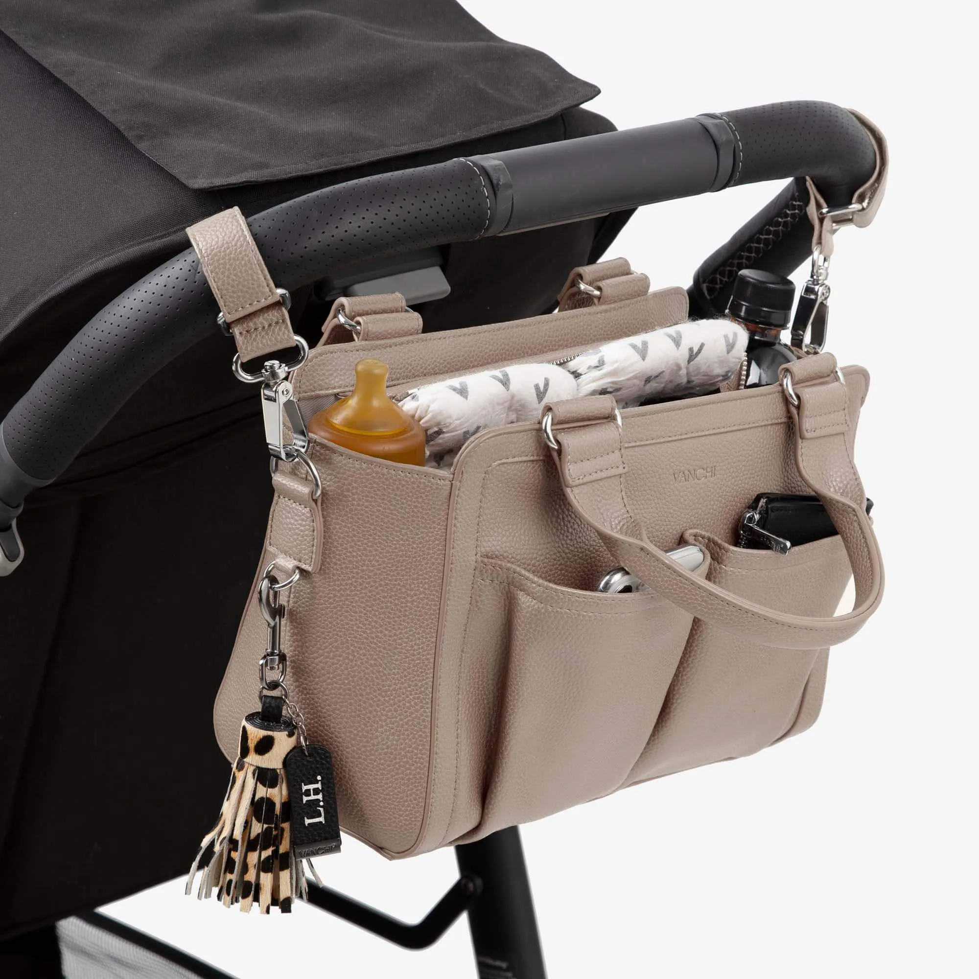 Amelia Convertible Pram Caddy - Stone