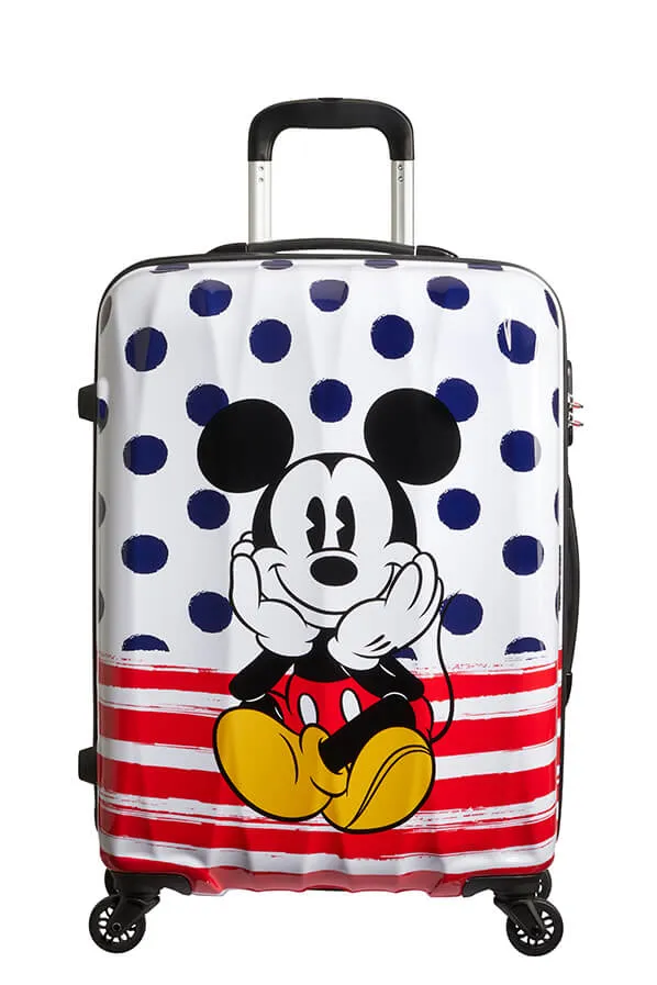 American Tourister Disney Legends 65cm Alfatwist Spinner | Mickey Blue Dot