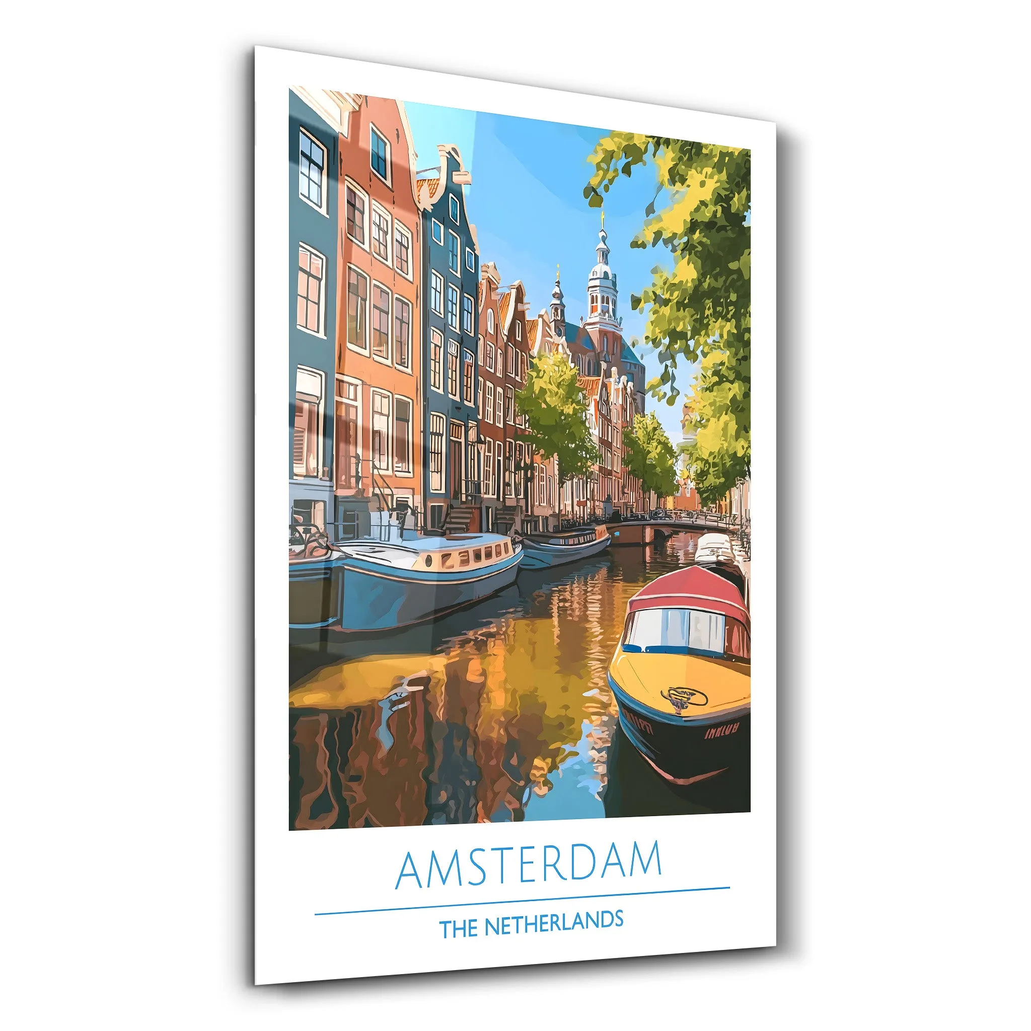 Amsterdam The Netherland-Travel Posters | Glass Wall Art