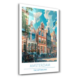 Amsterdam The Netherland-Travel Posters | Glass Wall Art