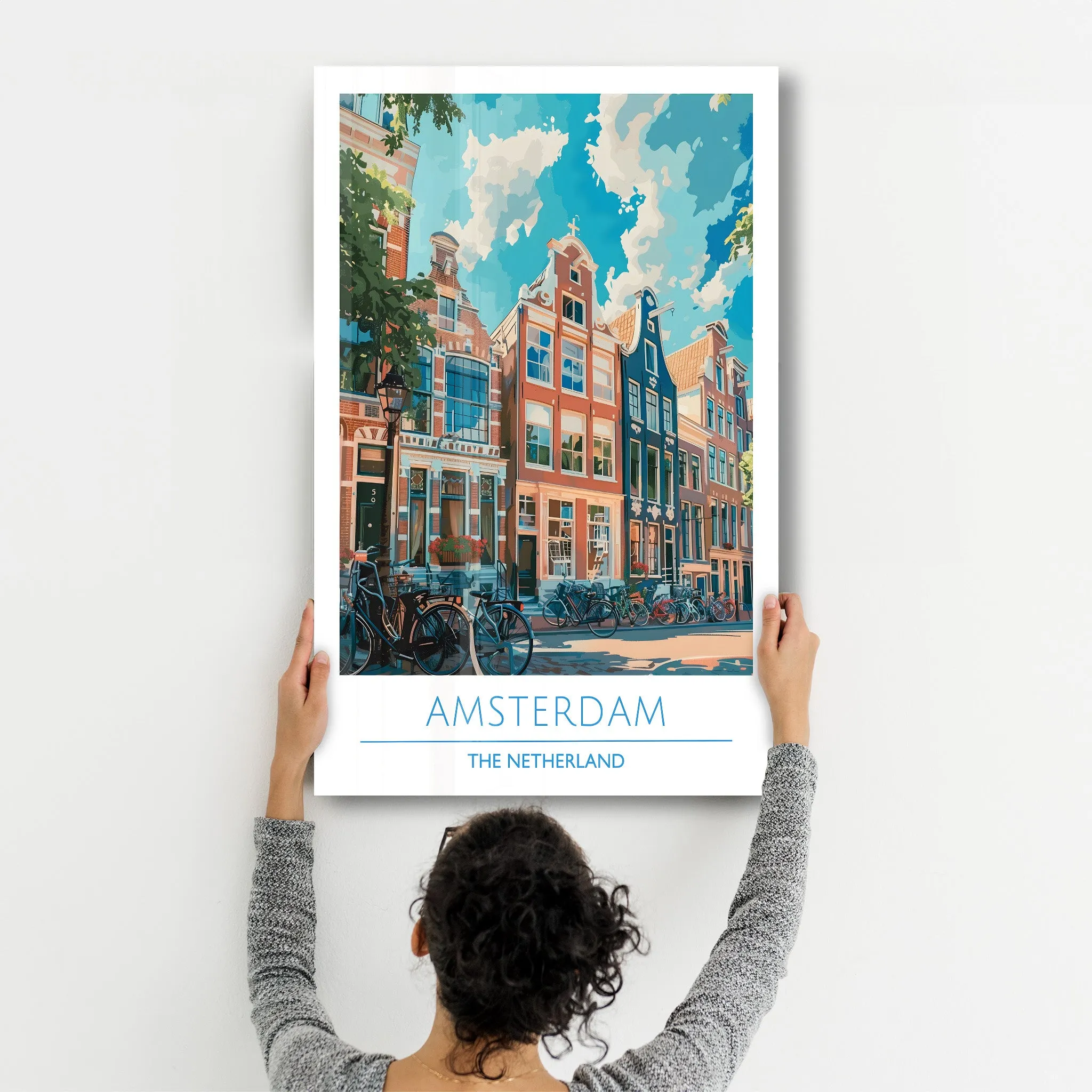 Amsterdam The Netherland-Travel Posters | Glass Wall Art