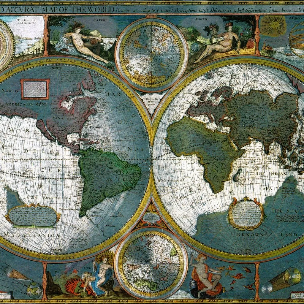 Ancient Historical Map of the World