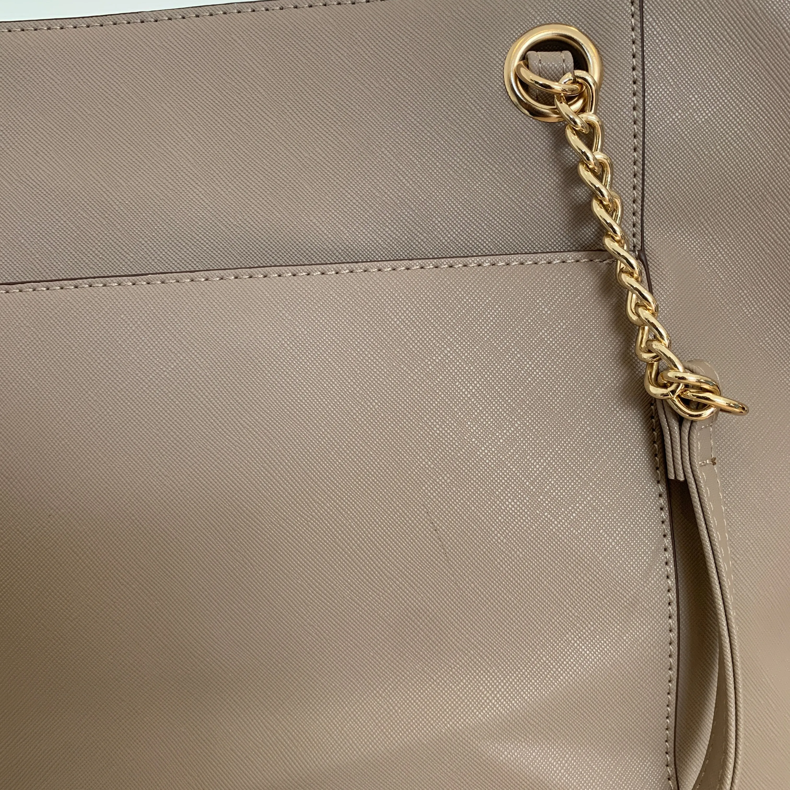 Anne Klein Taupe Chain Tote | Brand New |