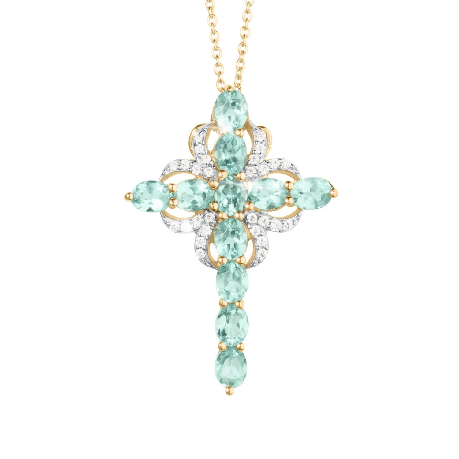 Apatite Cross Pendant