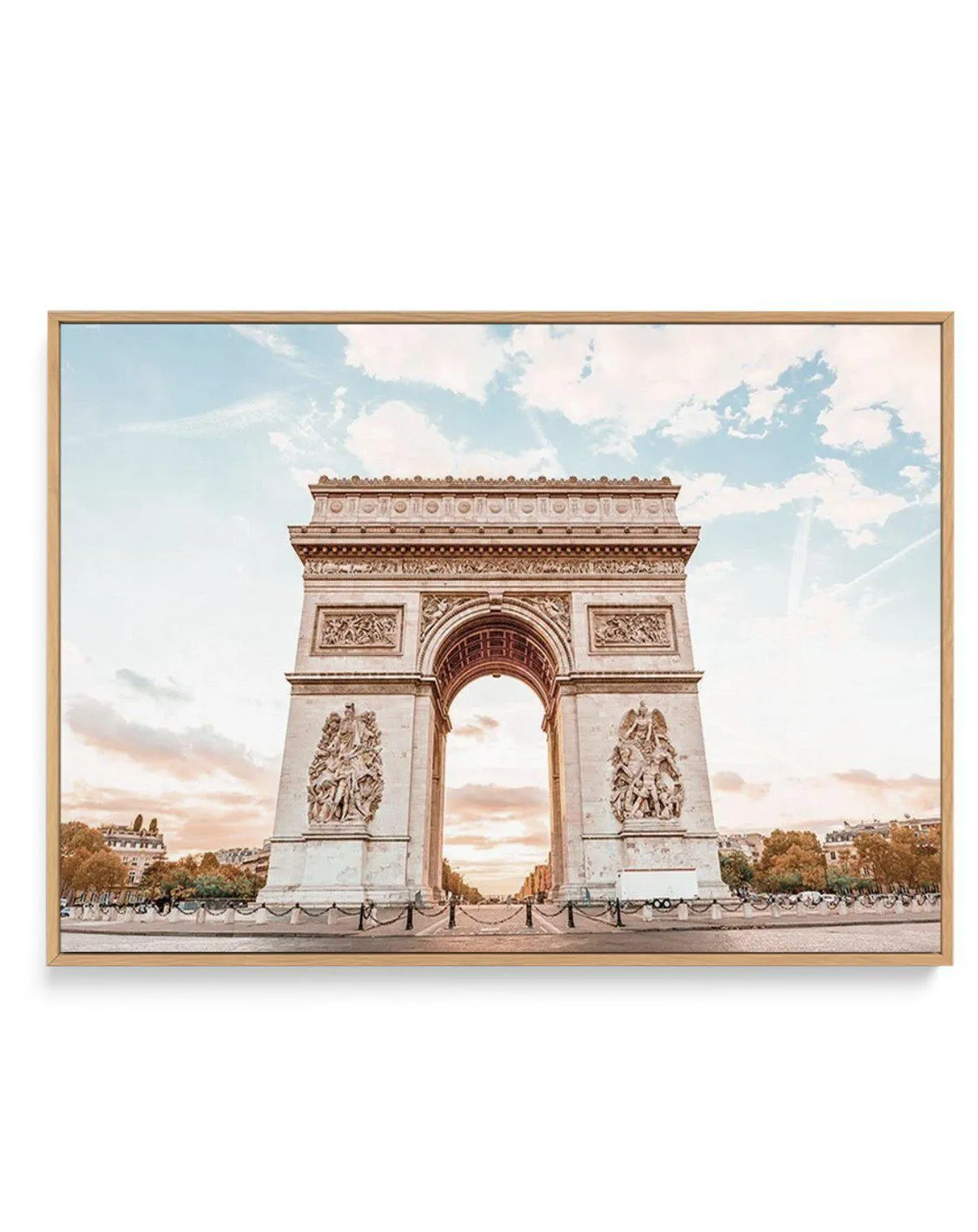 Arc De Triomphe, Champs-Elysees | Paris | Framed Canvas Art Print