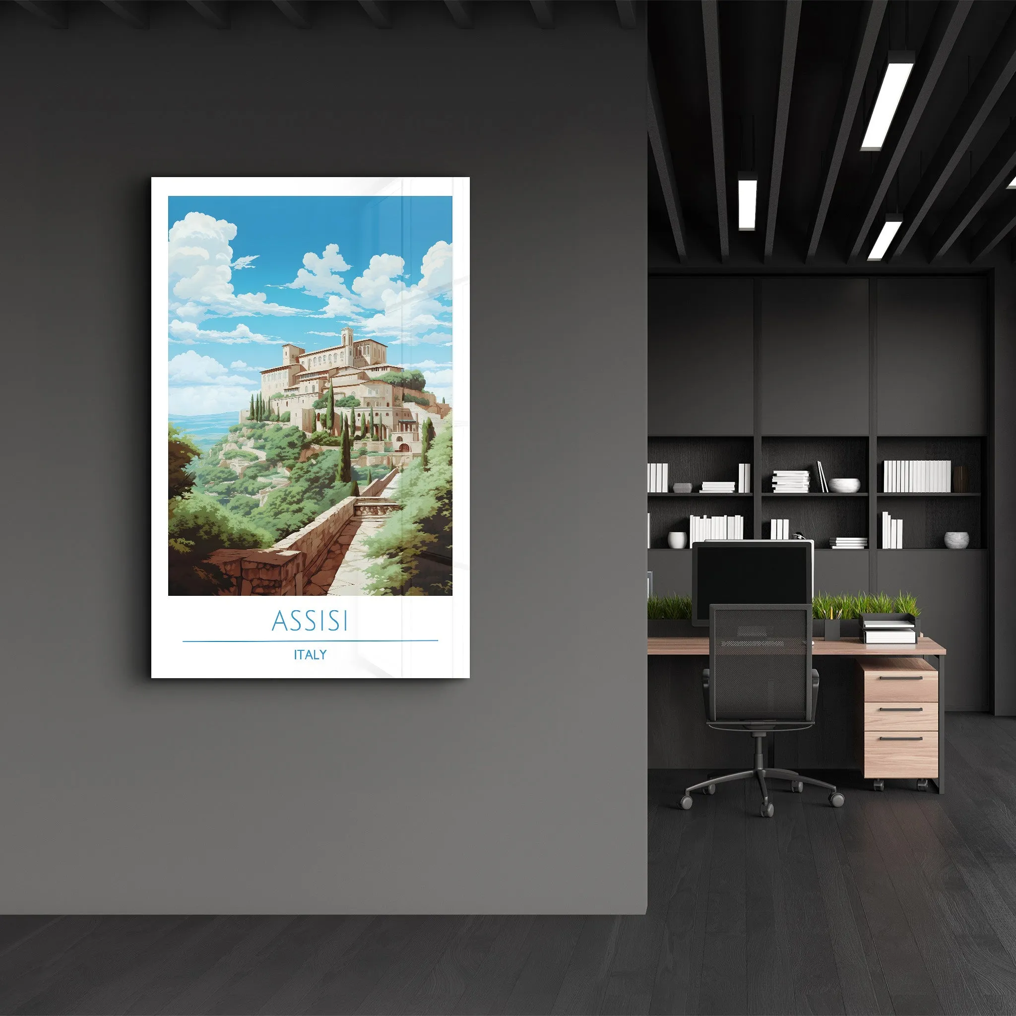 Assisi Italy-Travel Posters | Glass Wall Art