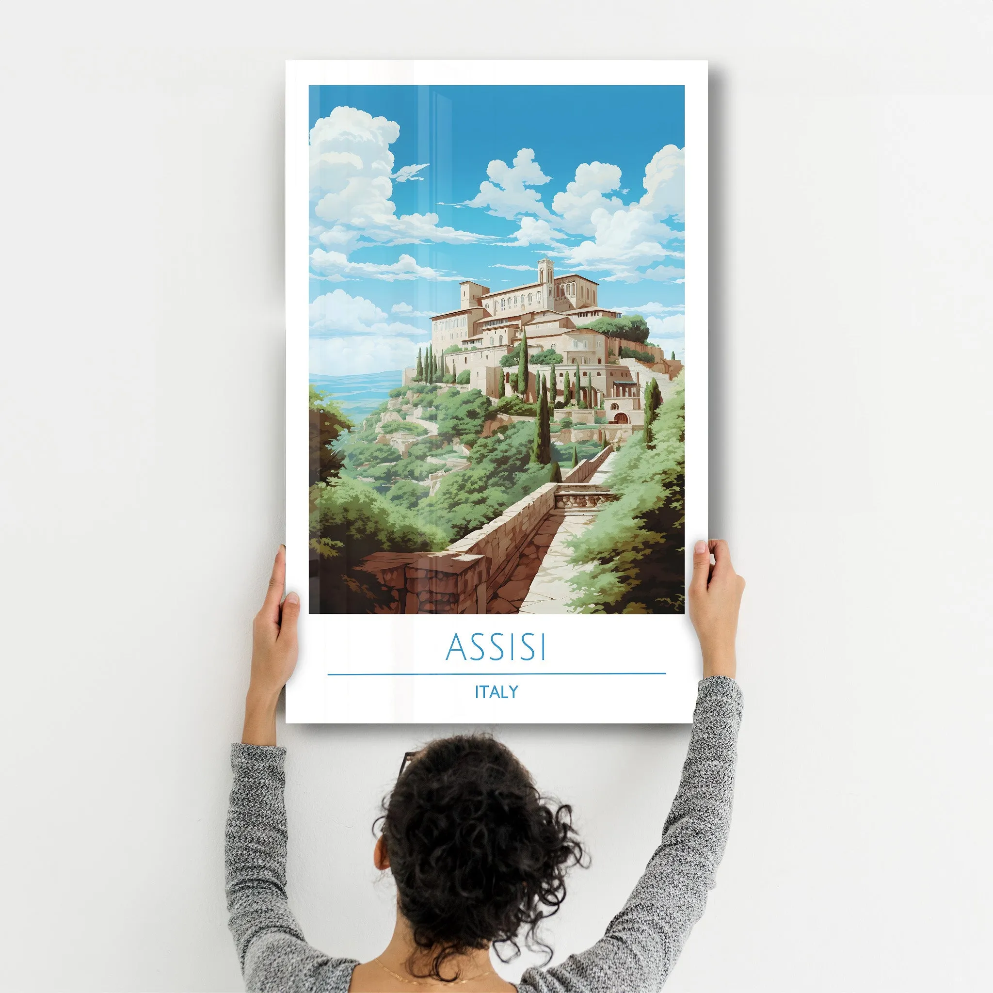 Assisi Italy-Travel Posters | Glass Wall Art