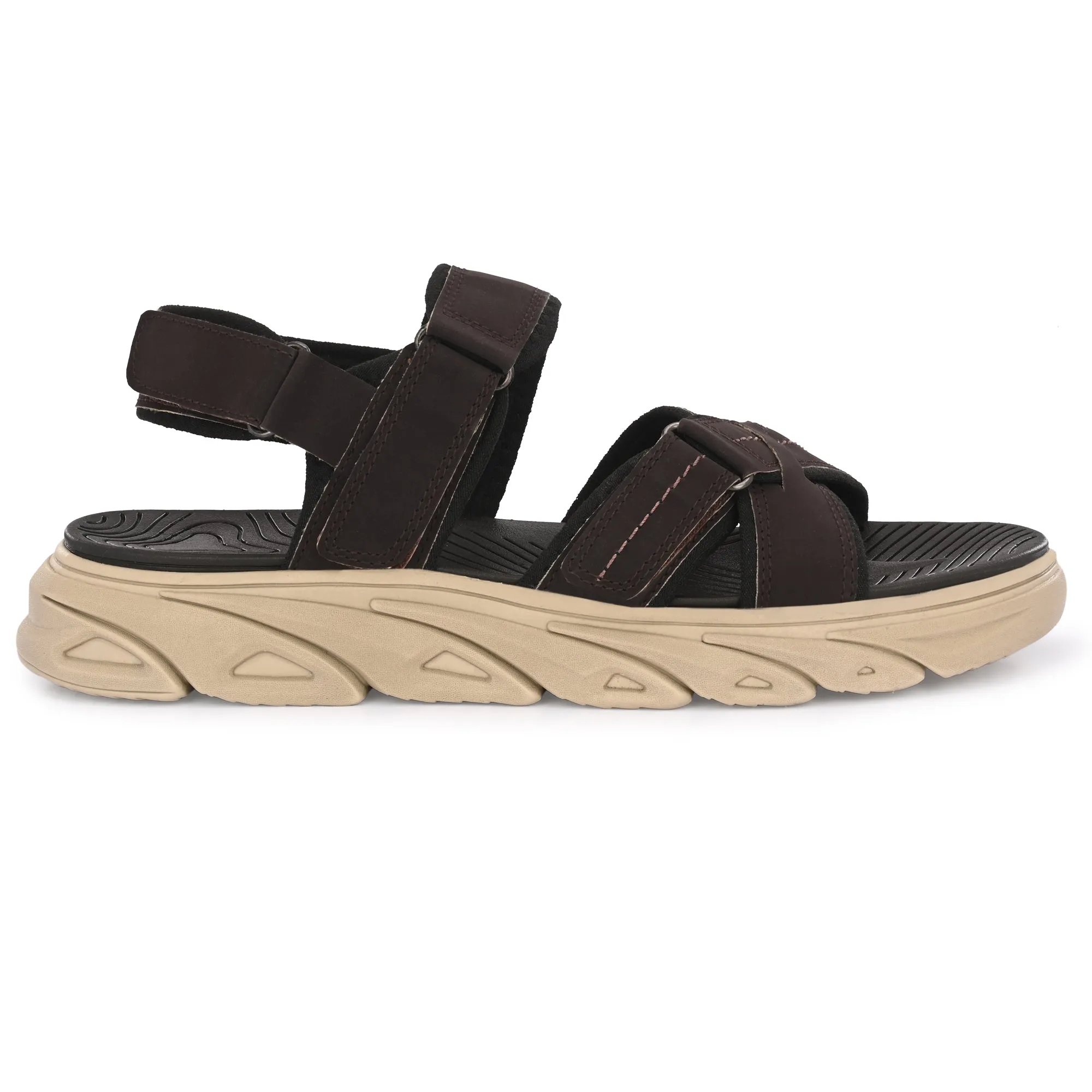 Attitudist Unisex Handcrafted Brown Sports Sandal