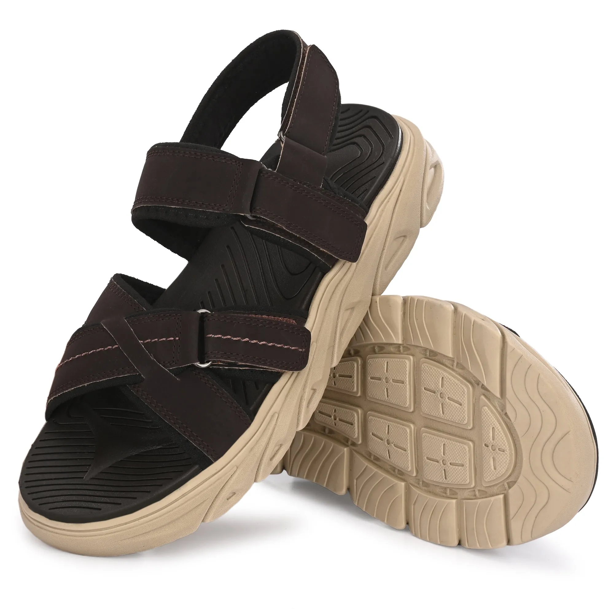 Attitudist Unisex Handcrafted Brown Sports Sandal