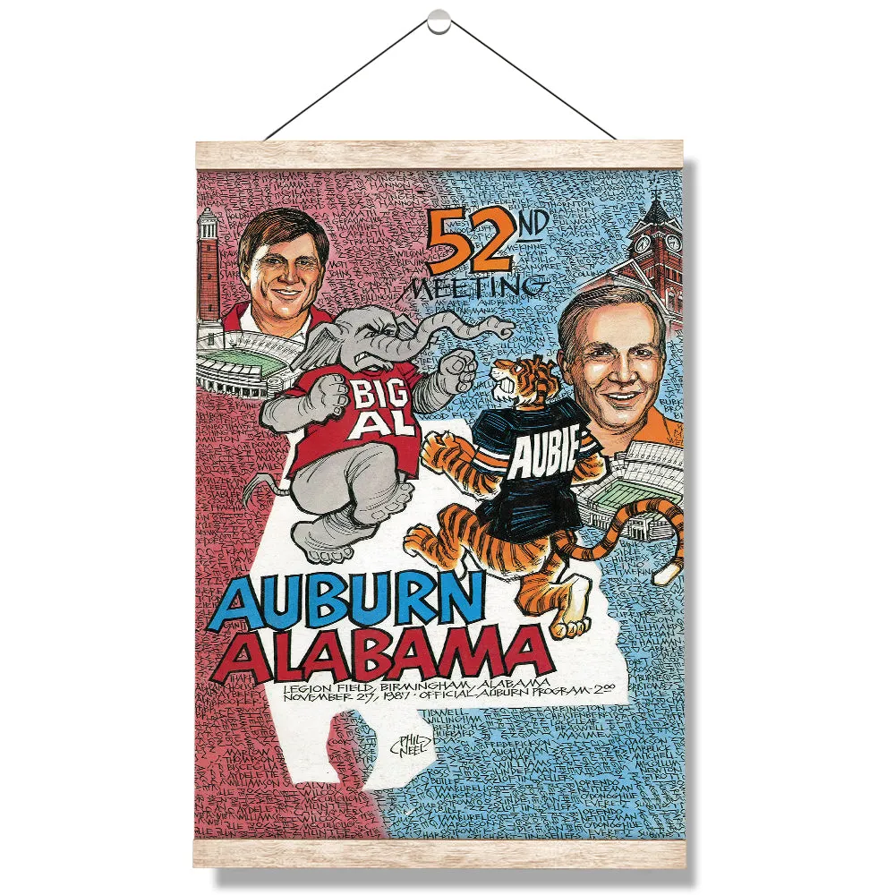 Auburn Tigers - Auburn vs Alabama 52nd Meeting Official Program Cover 11.27.87