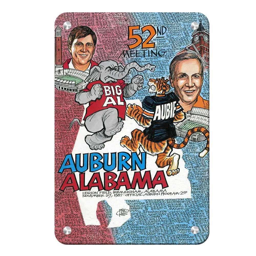 Auburn Tigers - Auburn vs Alabama 52nd Meeting Official Program Cover 11.27.87