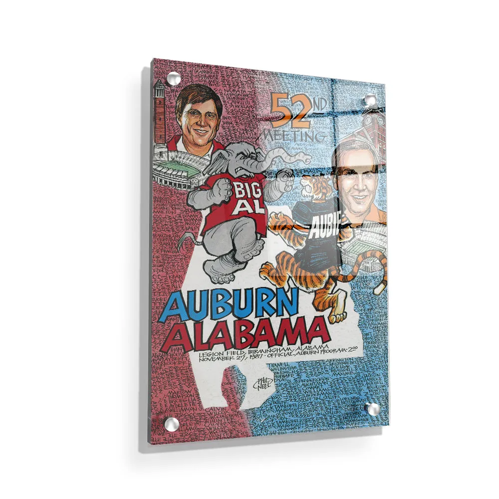 Auburn Tigers - Auburn vs Alabama 52nd Meeting Official Program Cover 11.27.87