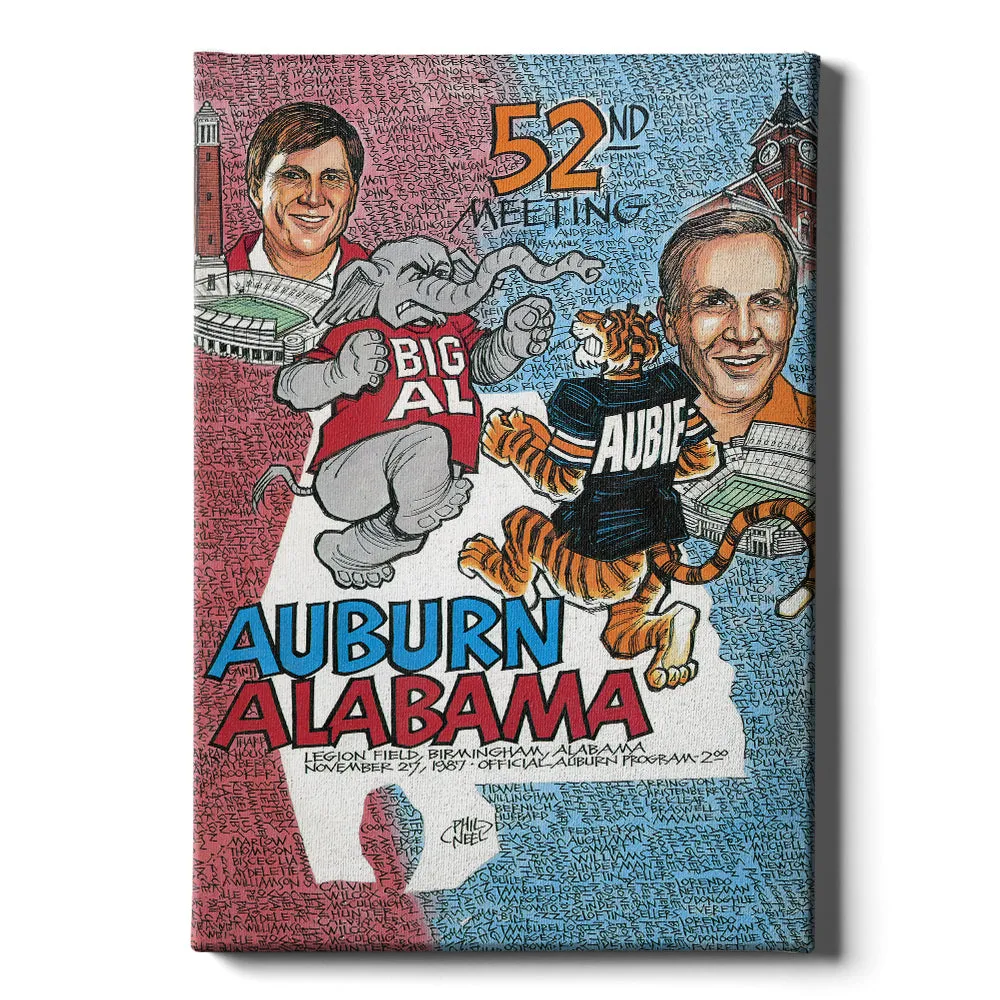 Auburn Tigers - Auburn vs Alabama 52nd Meeting Official Program Cover 11.27.87