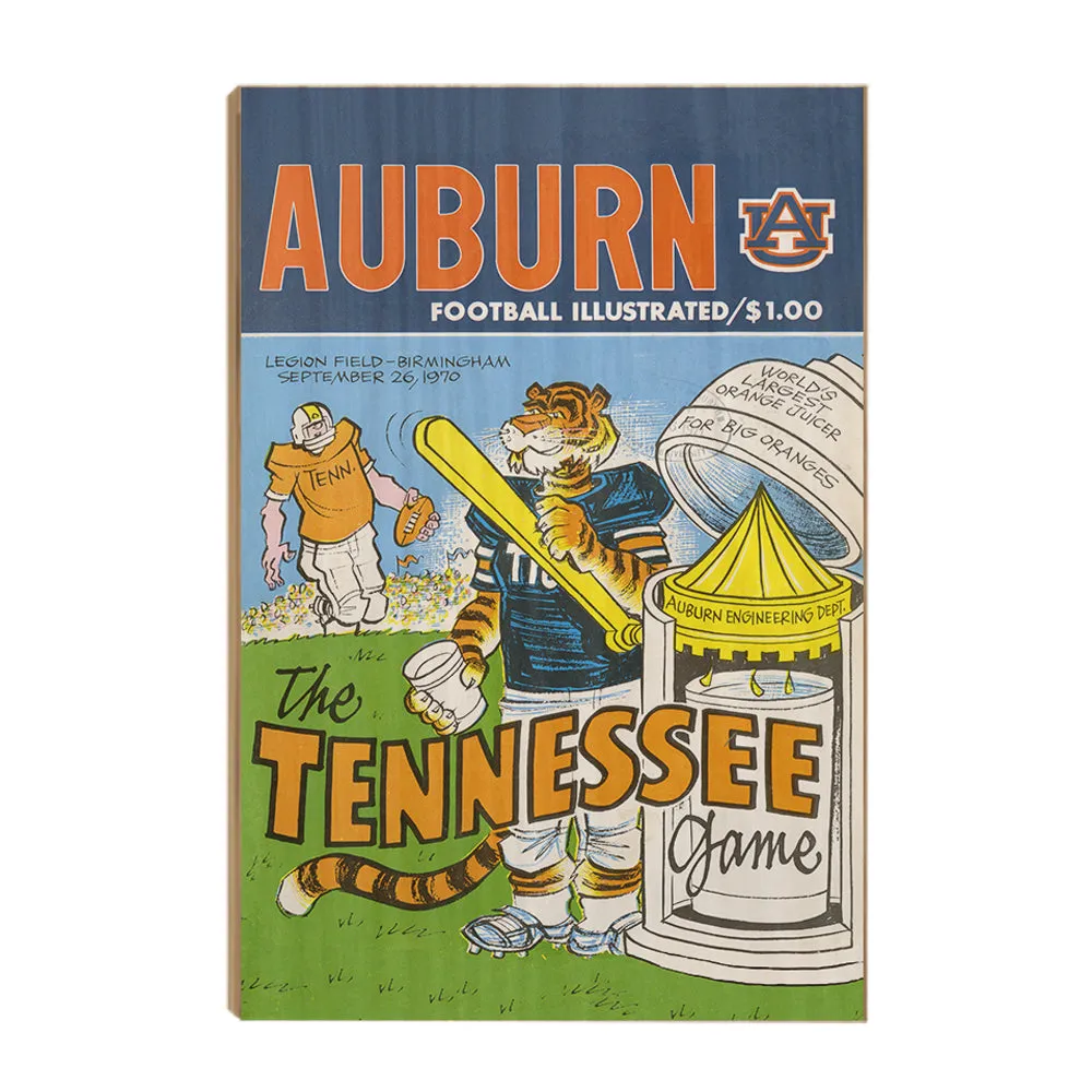 Auburn Tigers - Vintage Auburn Football Illustrated vs Tennessee Official Program Cover