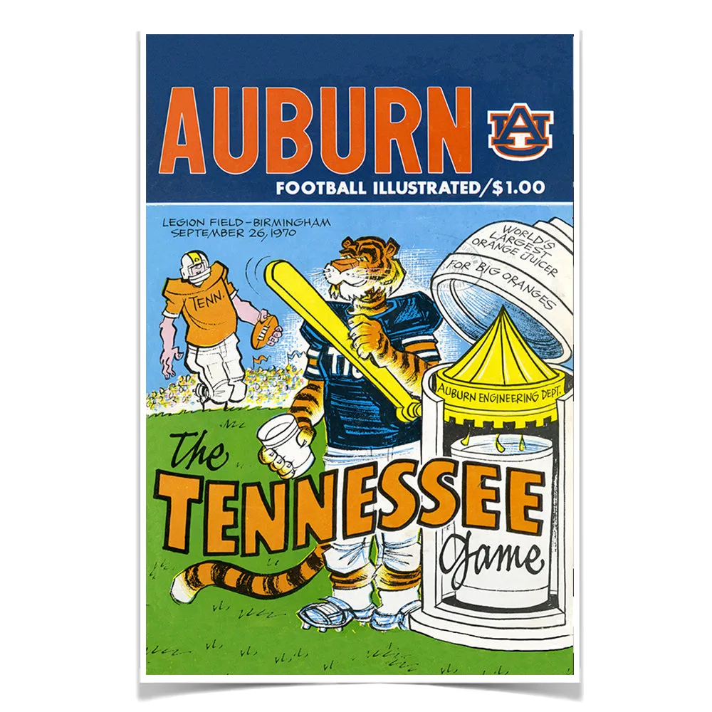 Auburn Tigers - Vintage Auburn Football Illustrated vs Tennessee Official Program Cover