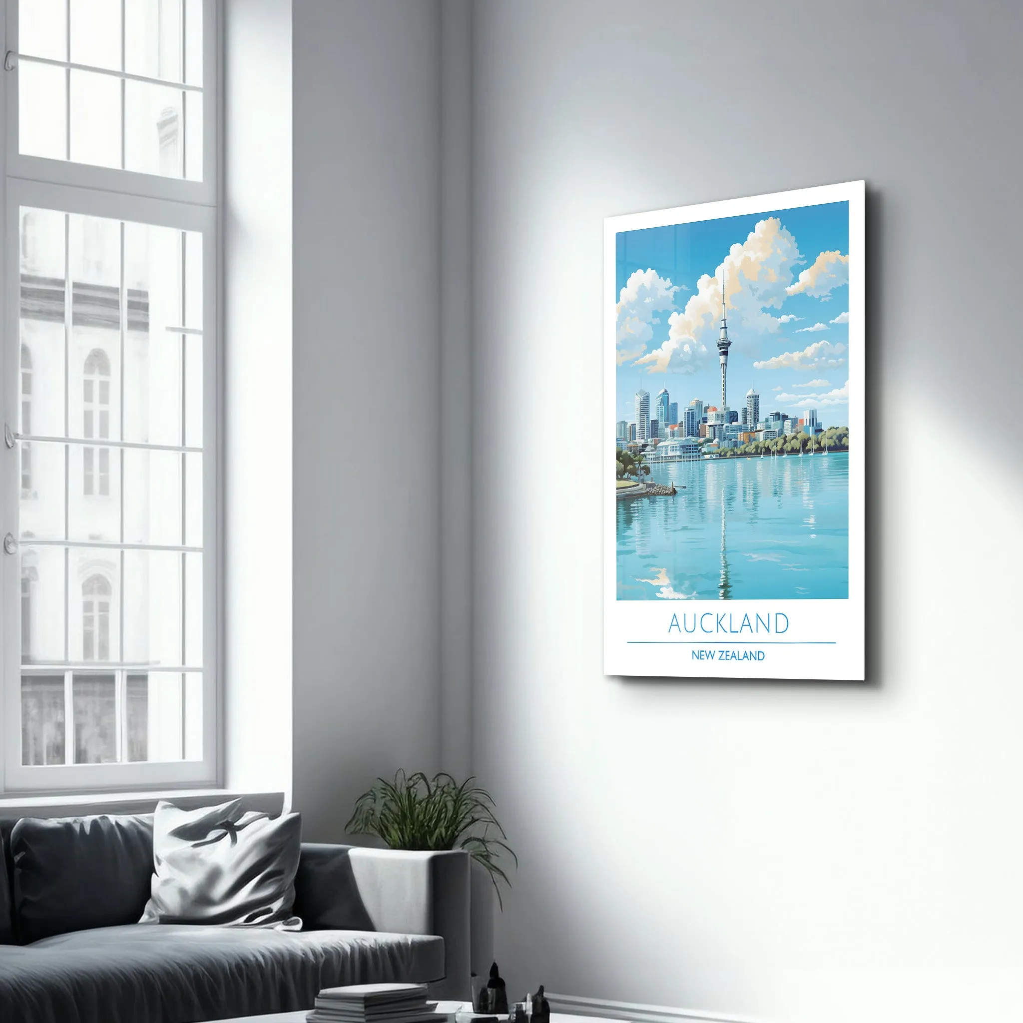 Auckland New Zealand-Travel Posters | Glass Wall Art