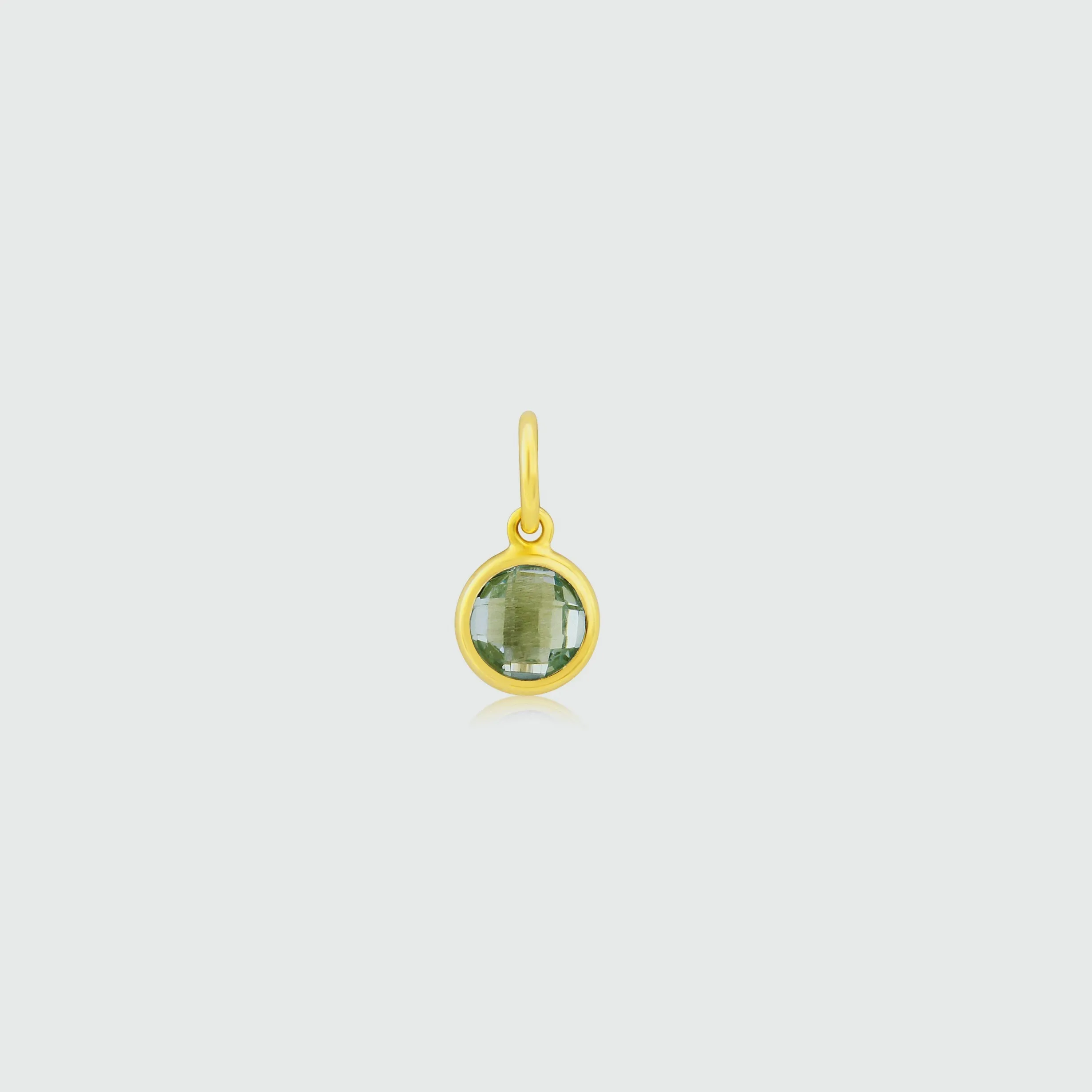 Bali 9ct Gold & Green Amethyst August Birthstone Pendant