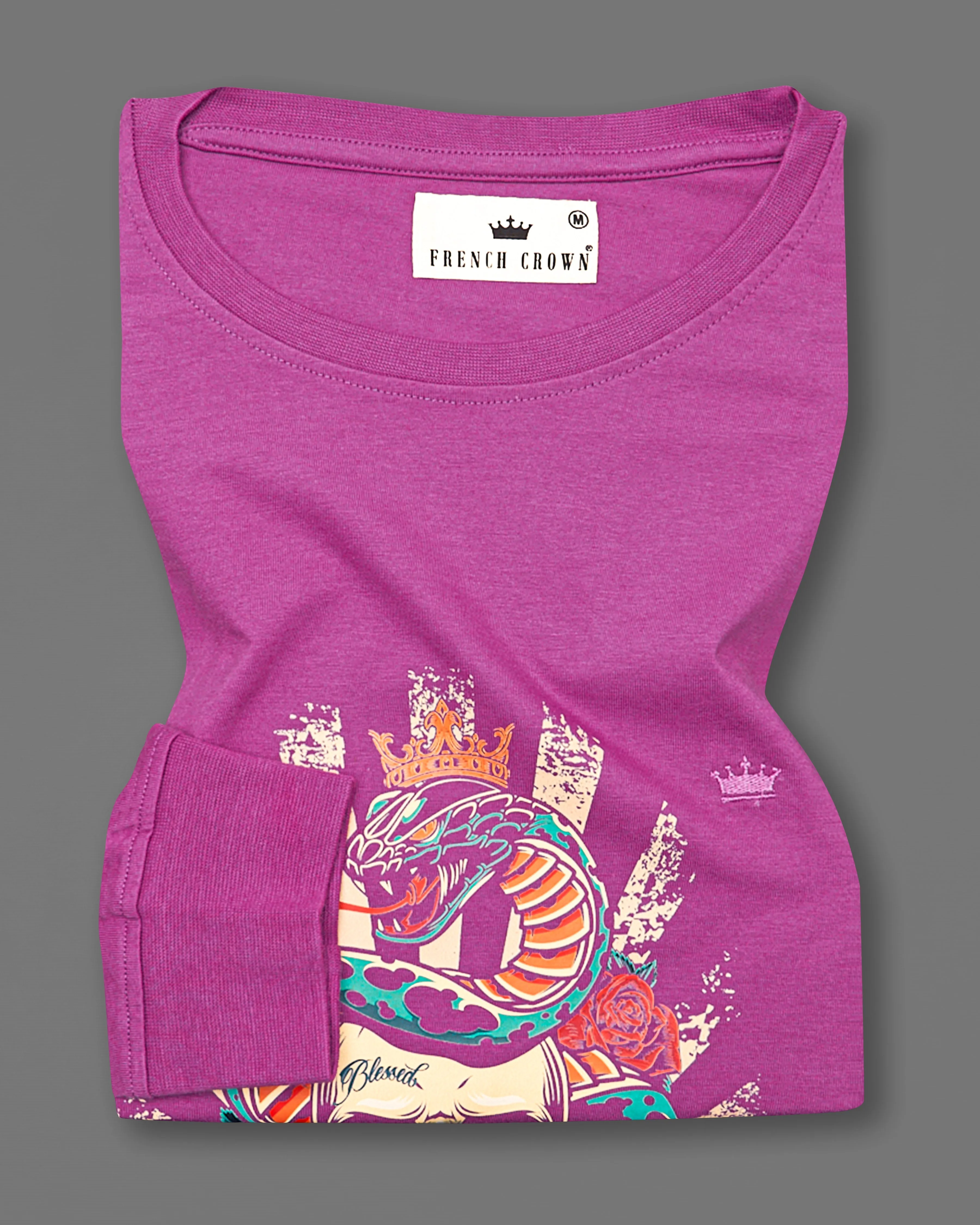 Bashful Pink Rubber Printed Super Soft Organic Cotton Sweatshirt