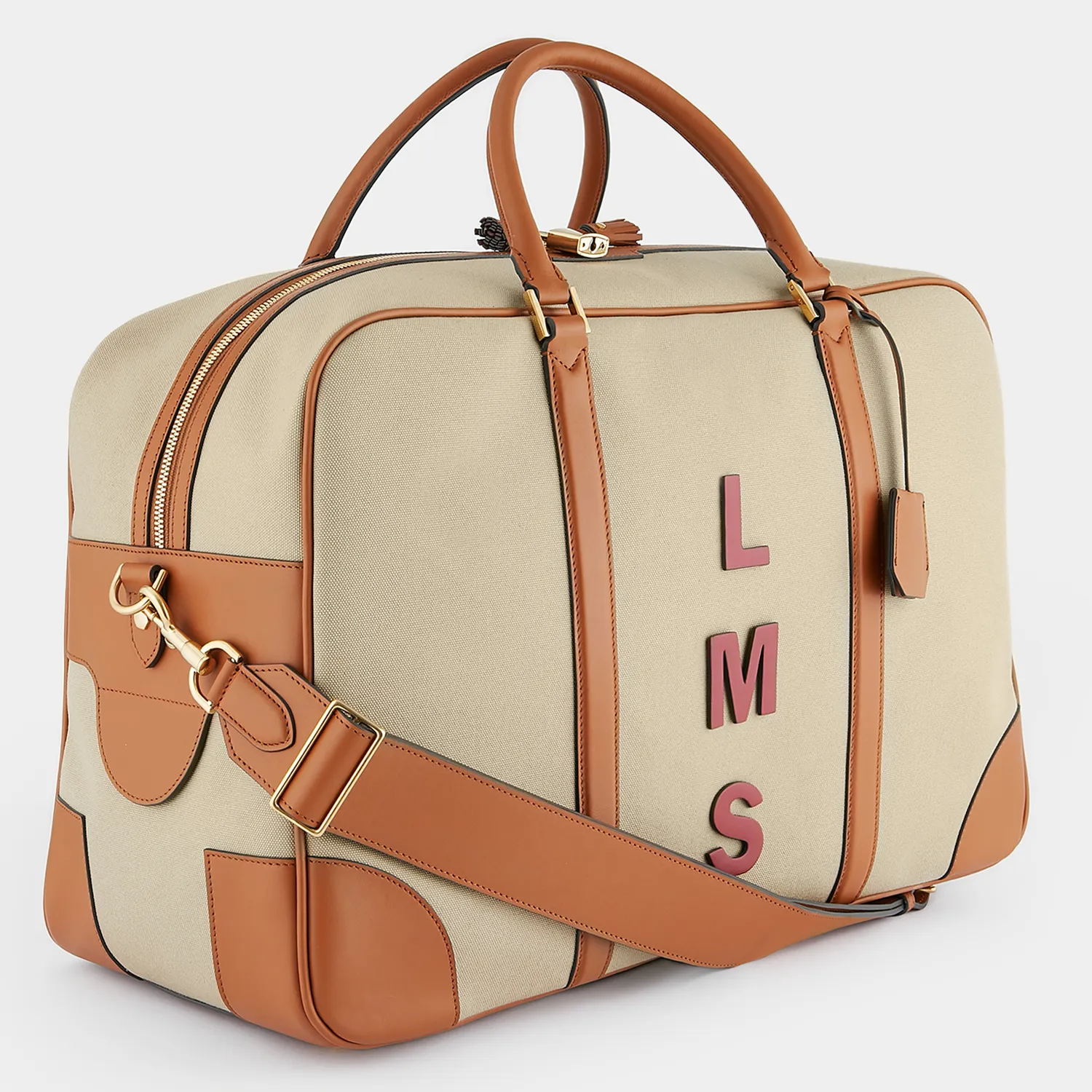 Customizable Luxury Leather Walton Latimer Weekend Travel Bag