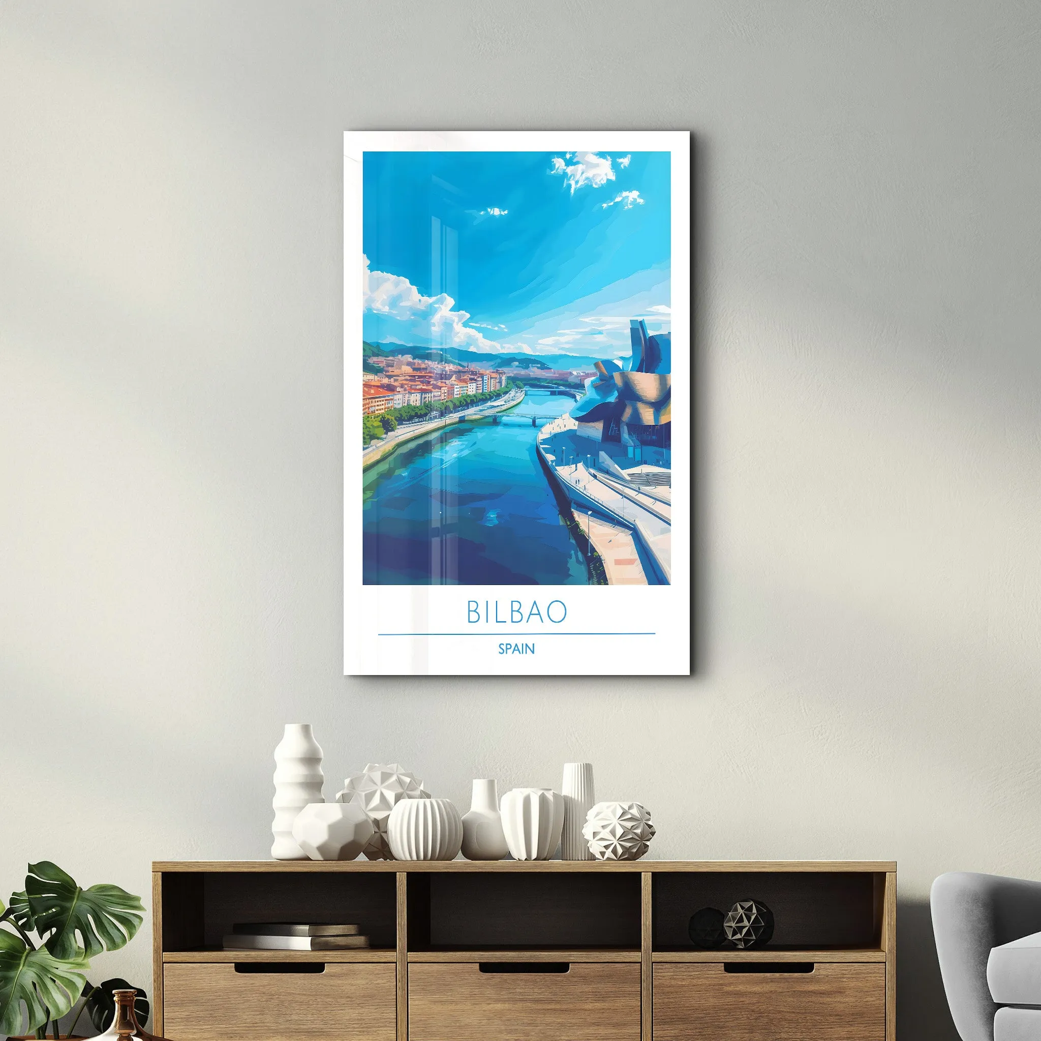 Bilbao Spain-Travel Posters | Glass Wall Art