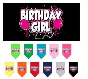 Birthday Girl Screen Print Bandana in Many Colors