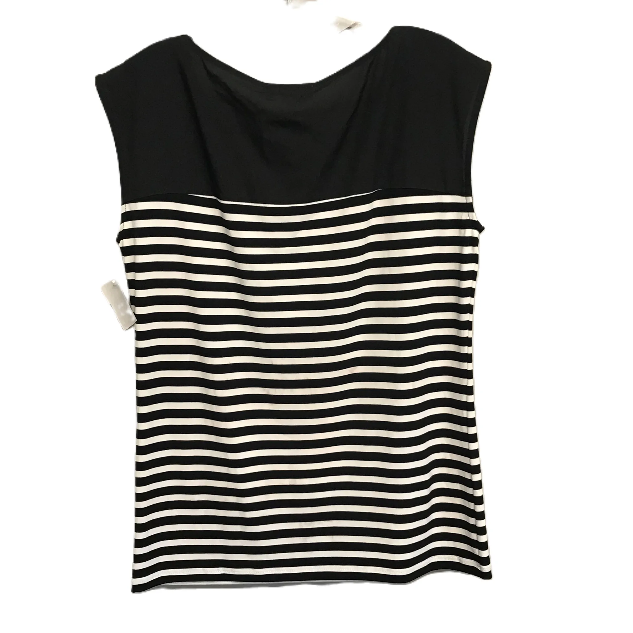 Black & White Top Sleeveless By Calvin Klein, Size: M