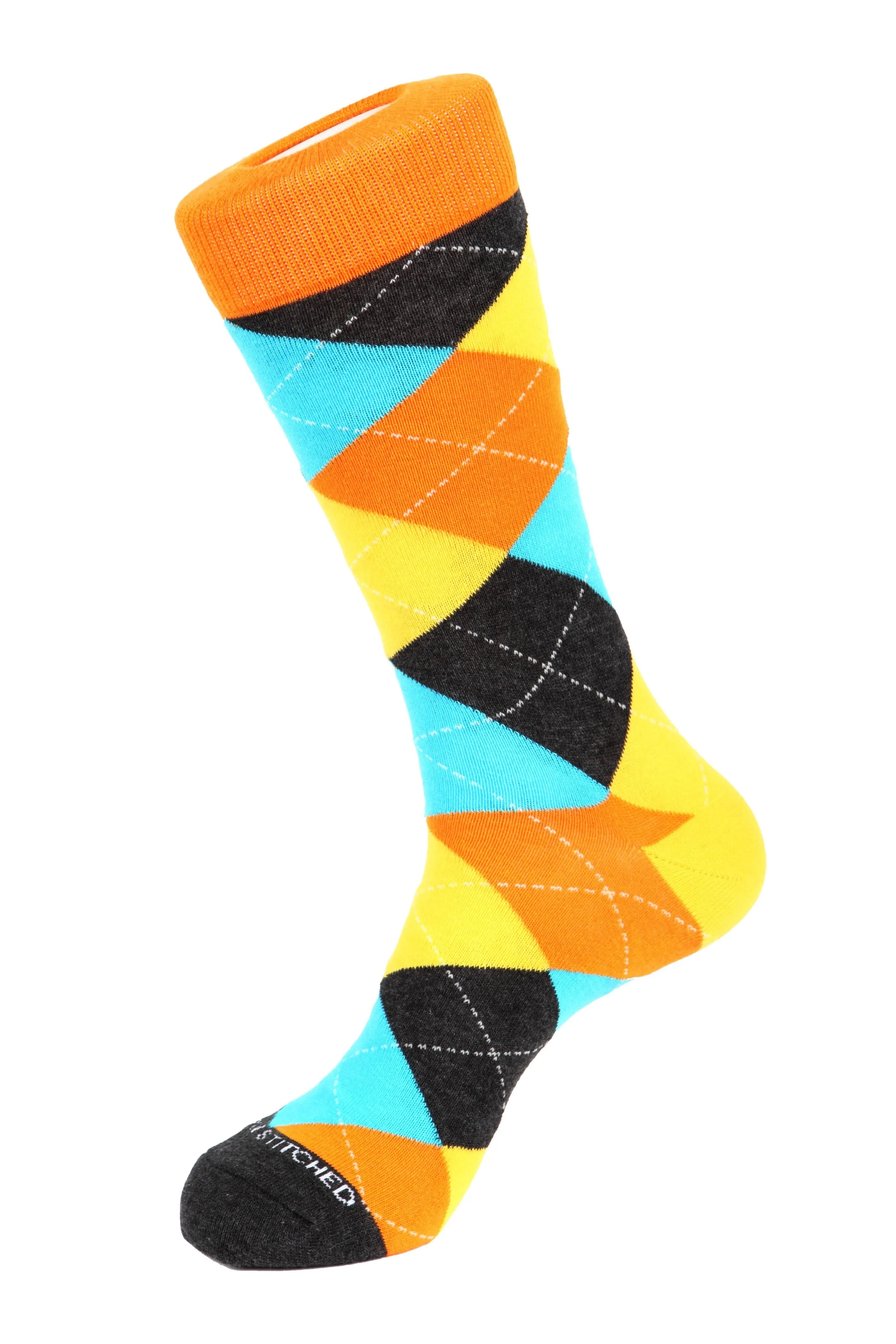 Blazing Sky Argyle Sock