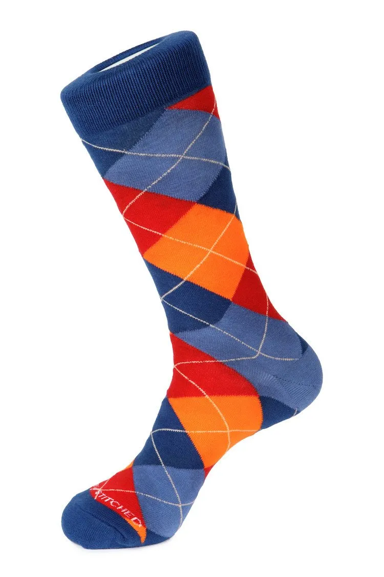 Blazing Sky Argyle Sock