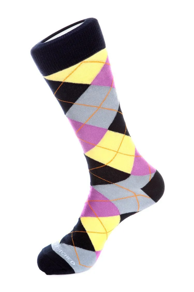 Blazing Sky Argyle Sock