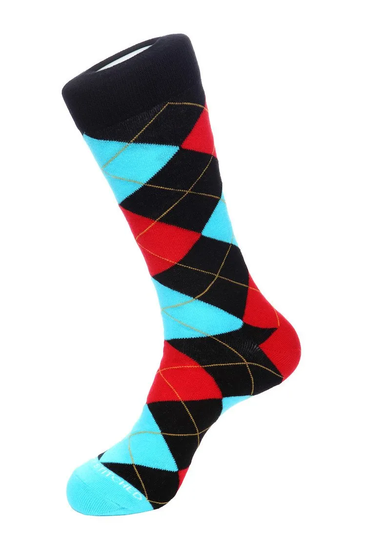 Blazing Sky Argyle Sock