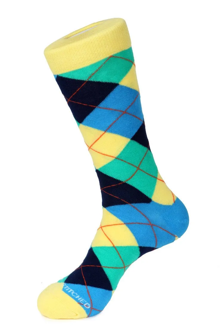 Blazing Sky Argyle Sock