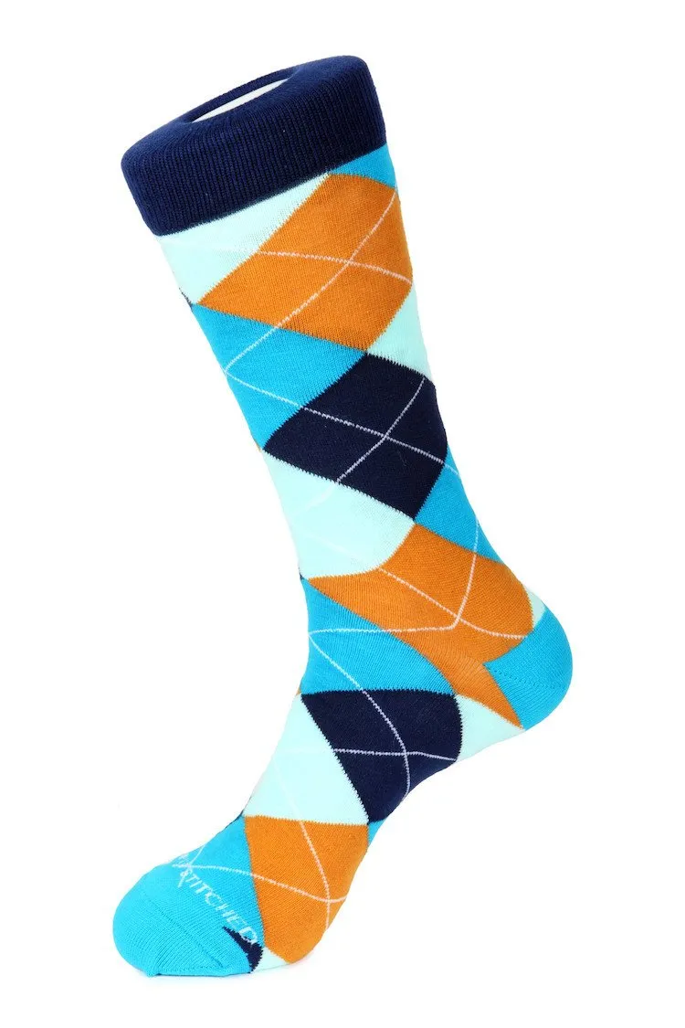 Blazing Sky Argyle Sock