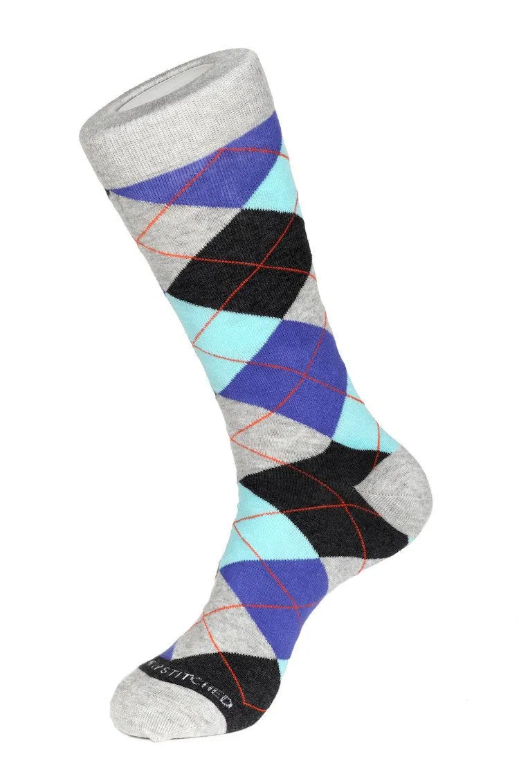 Blazing Sky Argyle Sock