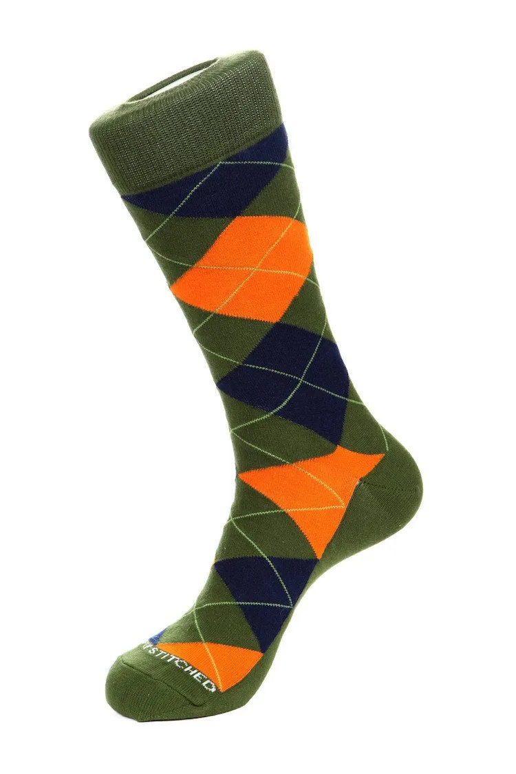 Blazing Sky Argyle Sock