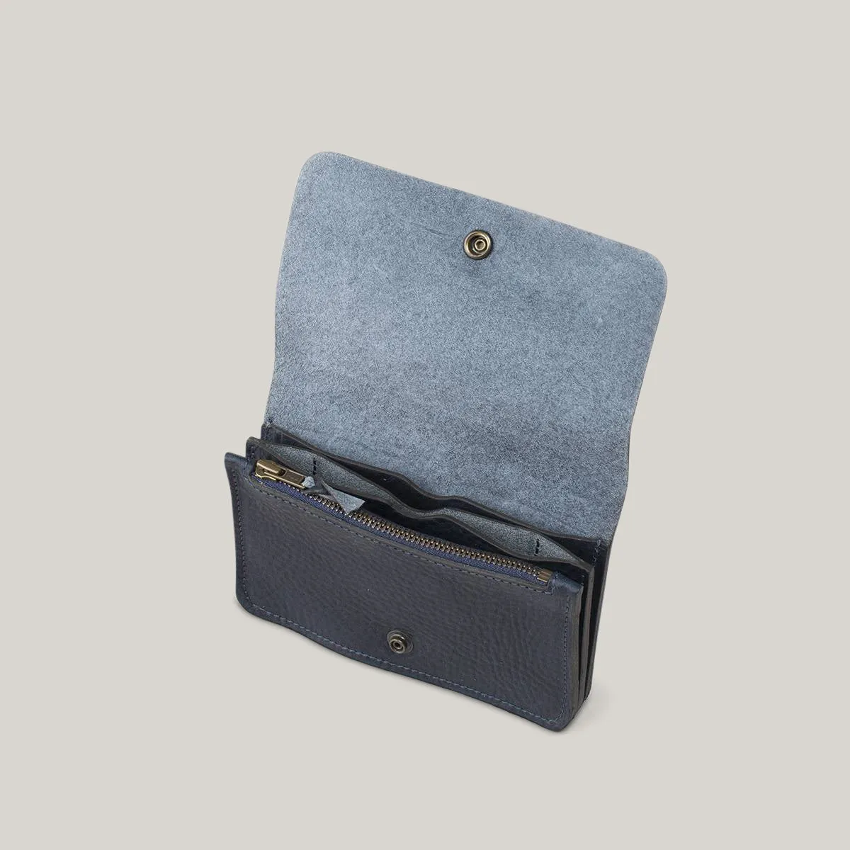 BLEU DE CHAUFFE GRISBI WALLET - BLEU CABAN