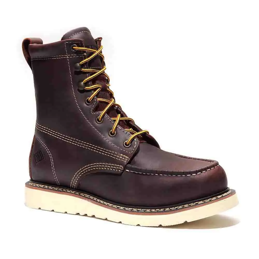 Bonanza Frontier Classic 8-Inch Burgundy Moc Toe Boot