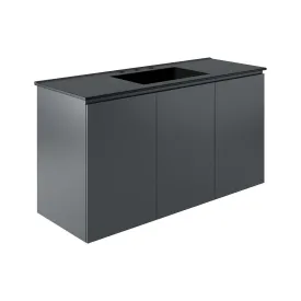 Bryn 48" Wall-Mount Bathroom Vanity By Modway - EEI-5780 - Gray Black