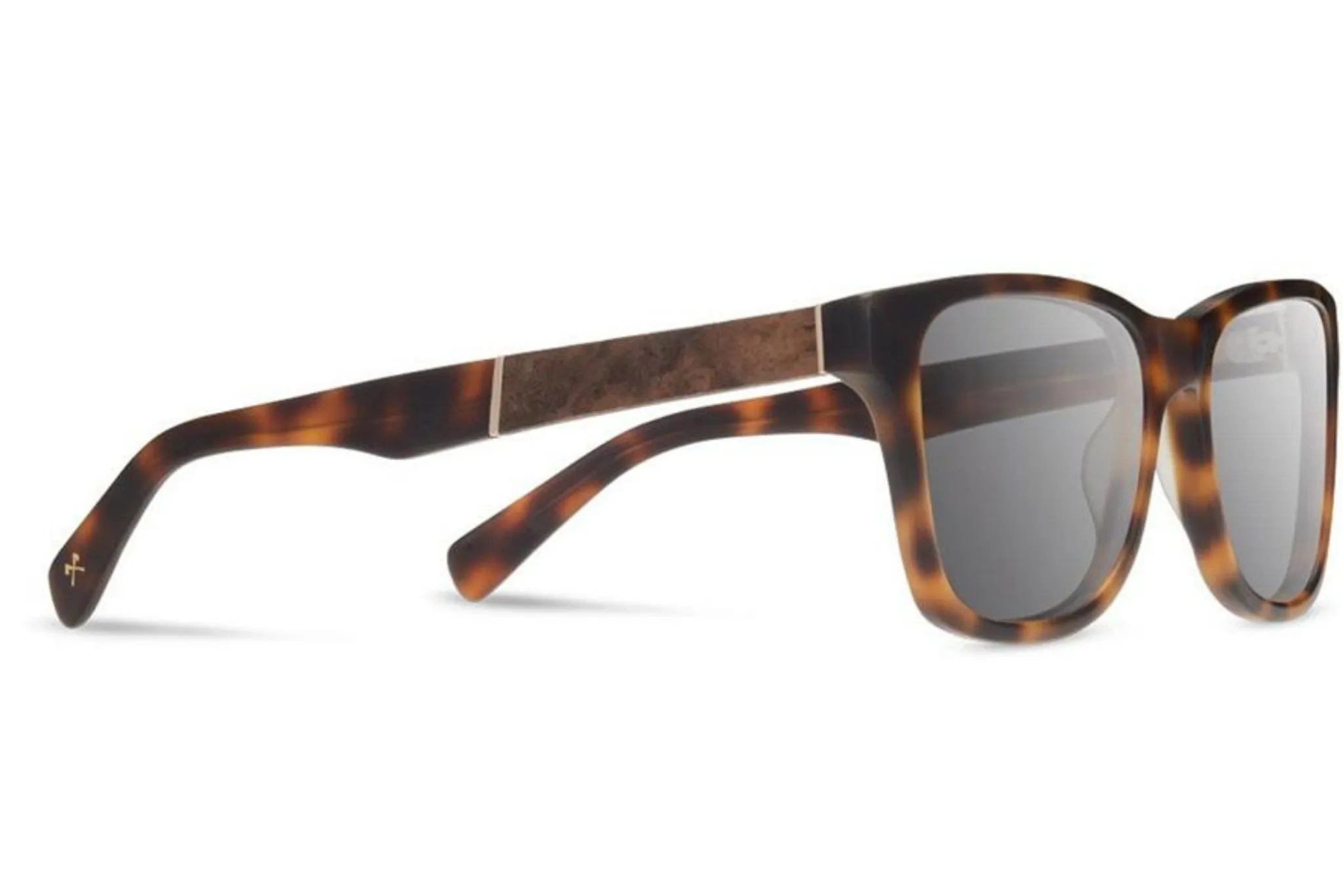 Canby XL Acetate Sunglasses | Matte Brindle / Elm Burl | Grey Polarized | Shwood