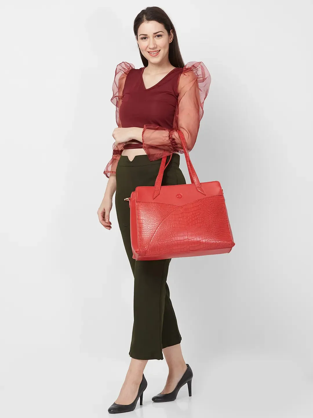 Caprese Cabo Laptop Satchel Large Red