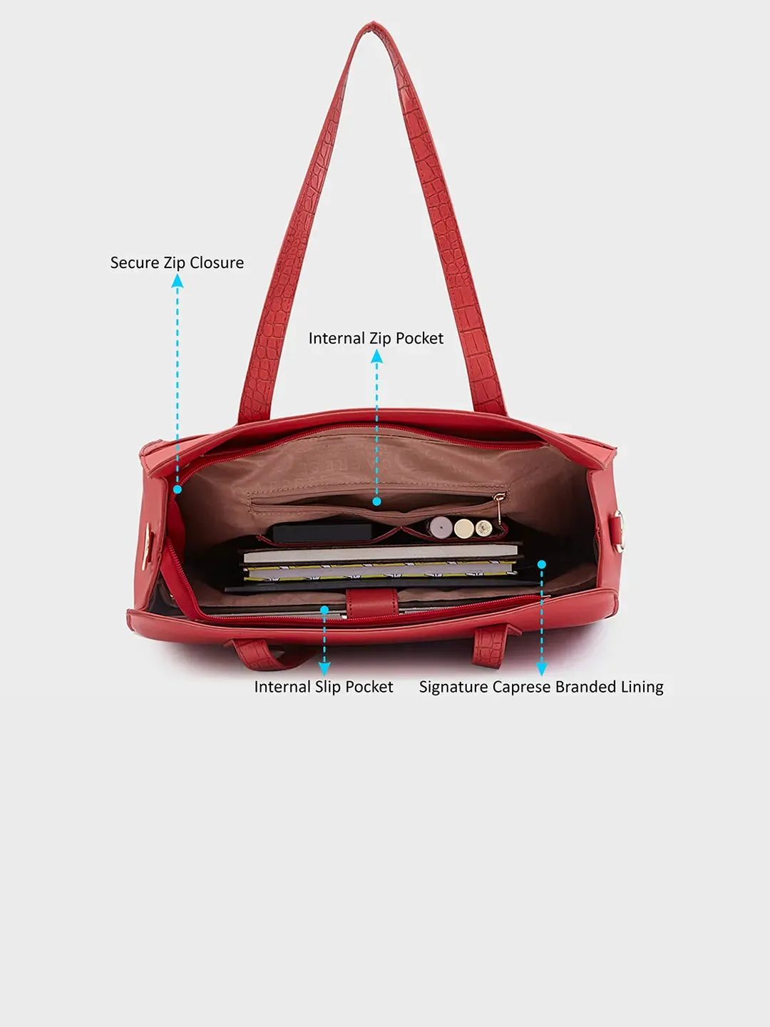 Caprese Cabo Laptop Satchel Large Red